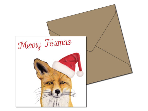 Klappkarte // Merry Foxmas mit Briefumschlag