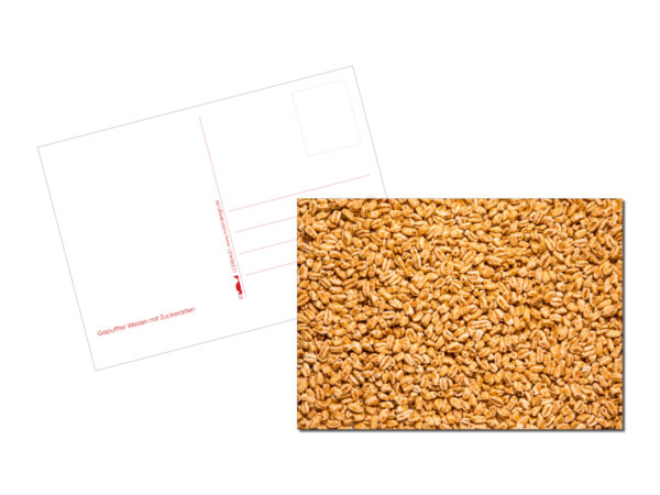Postkarte // Gepuffter Weizen mit Zuckerarten