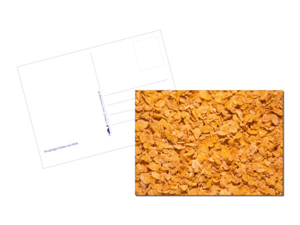Postkarte // Knusprige Flakes aus Mais