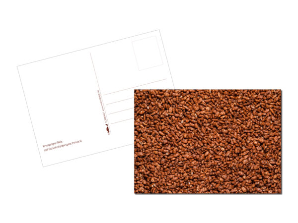 Postkarte // Knuspriger Reis mit Schokoladengeschmack