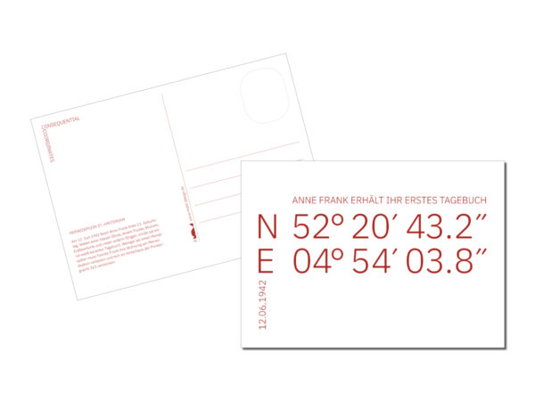Postkarte // Anne Frank erhält ihr erstes Tagebuch