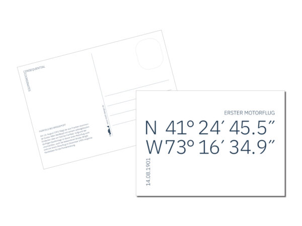 Postkarte // Erster Motorflug