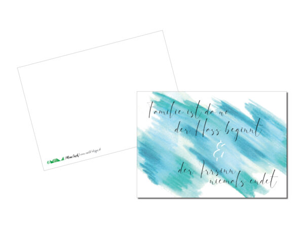 Postkarte // Familie ist …