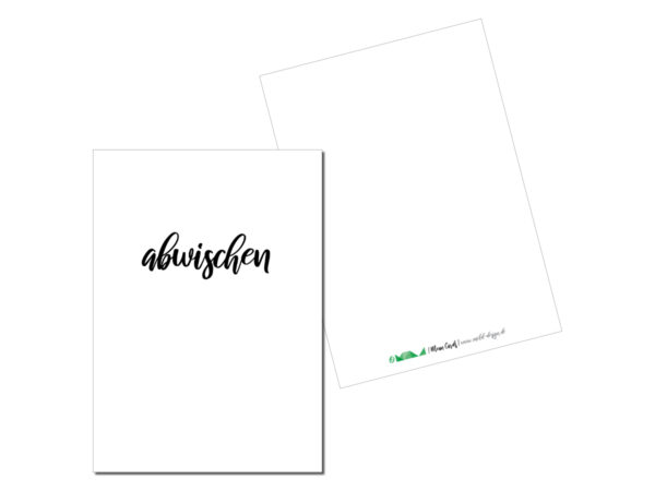 Postkarte // abwischen