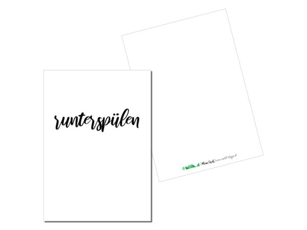 Postkarte // runterspülen