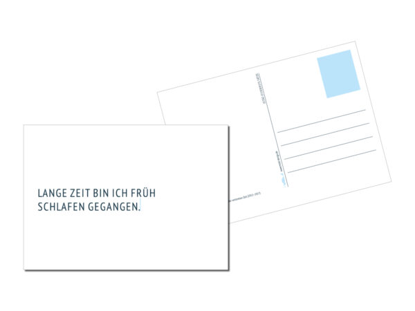 Postkarte // Auf der Suche nach der verlorenen Zeit