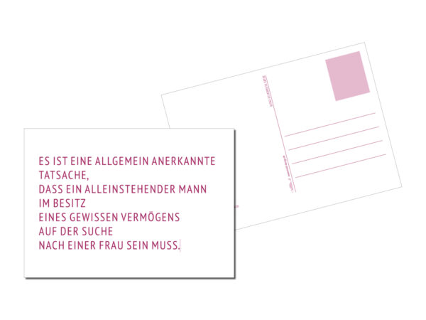 Postkarte // Stolz und Vorurteil