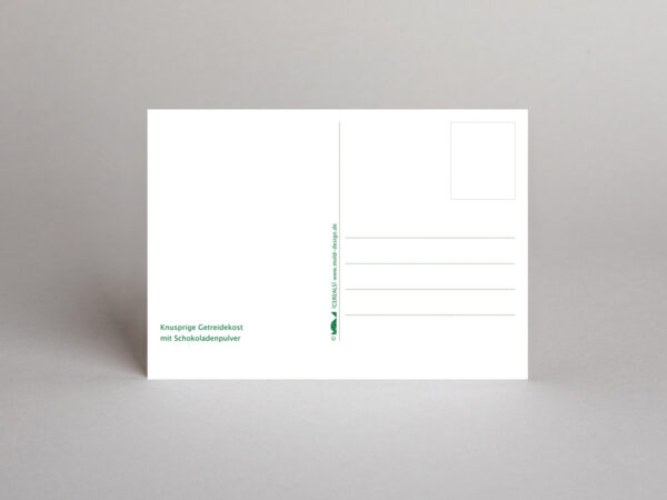 Postkarte // Knusprige Getreidekost mit Schokoladenpulver – Bild 3